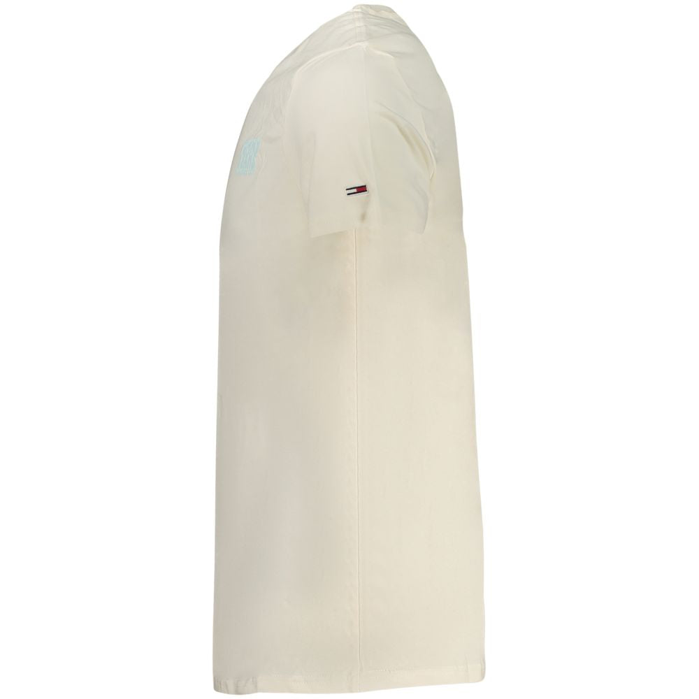 Beige Cotton Men T-Shirt