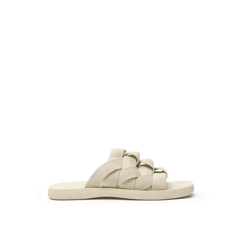 Beige Fabric Slippers-Bottega Veneta-LabelTerrace.com