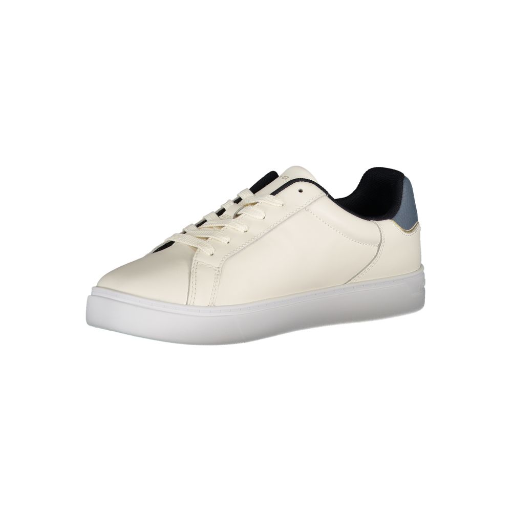 Beige Leather Women Sneaker-Tommy Hilfiger-LabelTerrace.com