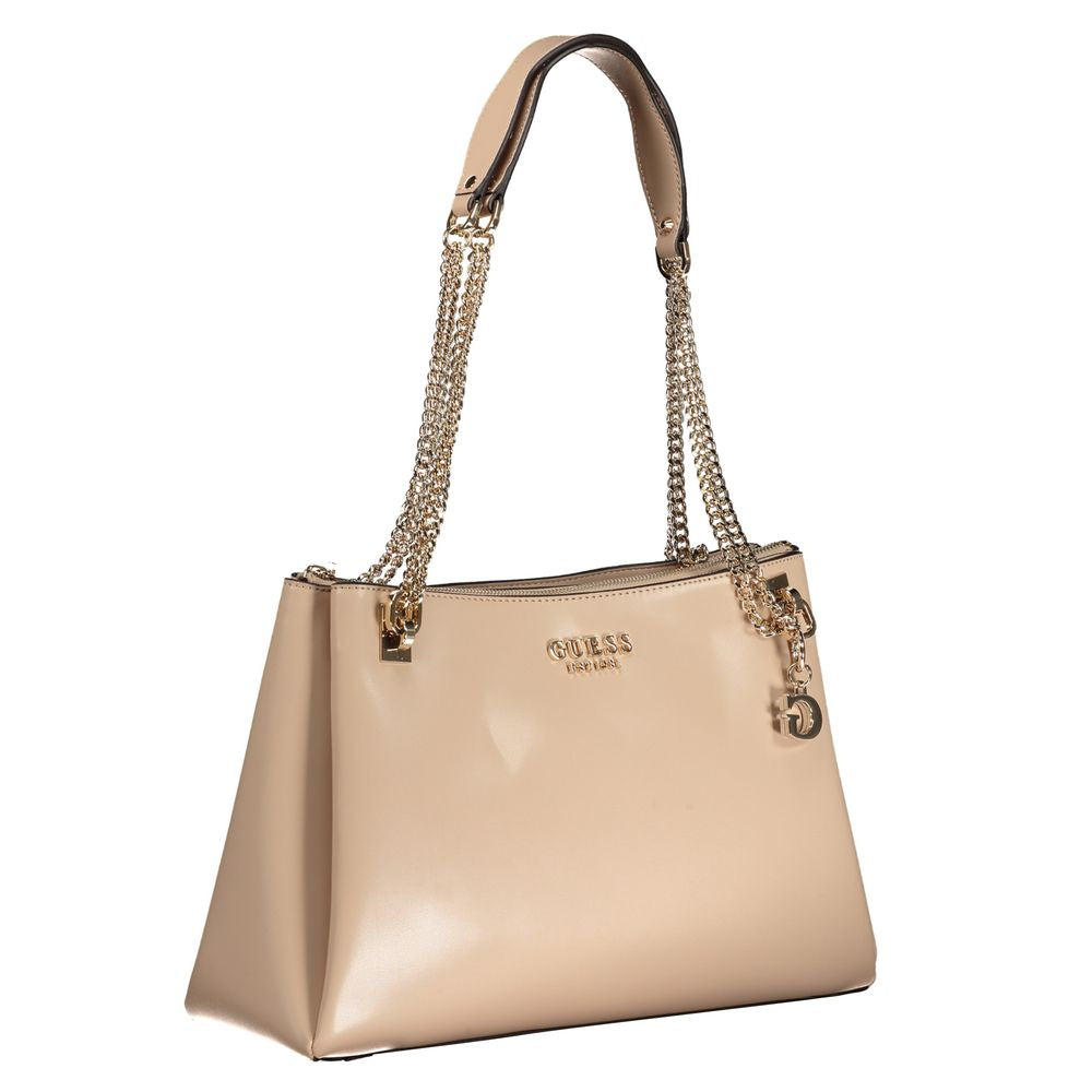 Beige Polyethylene Handbag-Guess Jeans-LabelTerrace.com