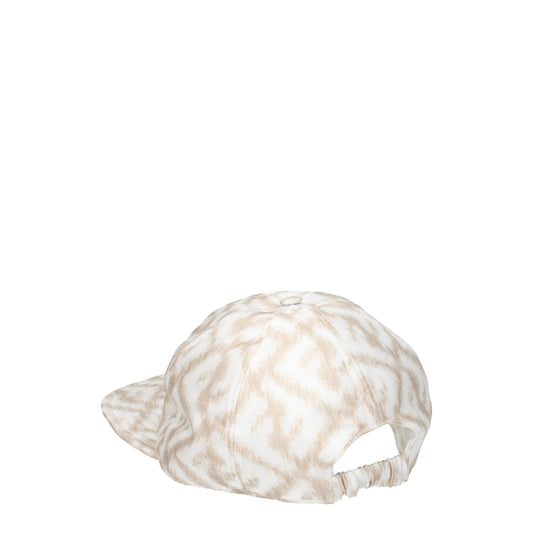 Beige Silk Cap (Baseball Hat)-Fendi-LabelTerrace.com