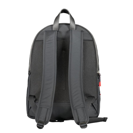 Black Polyester Backpack-Tommy Hilfiger-LabelTerrace.com