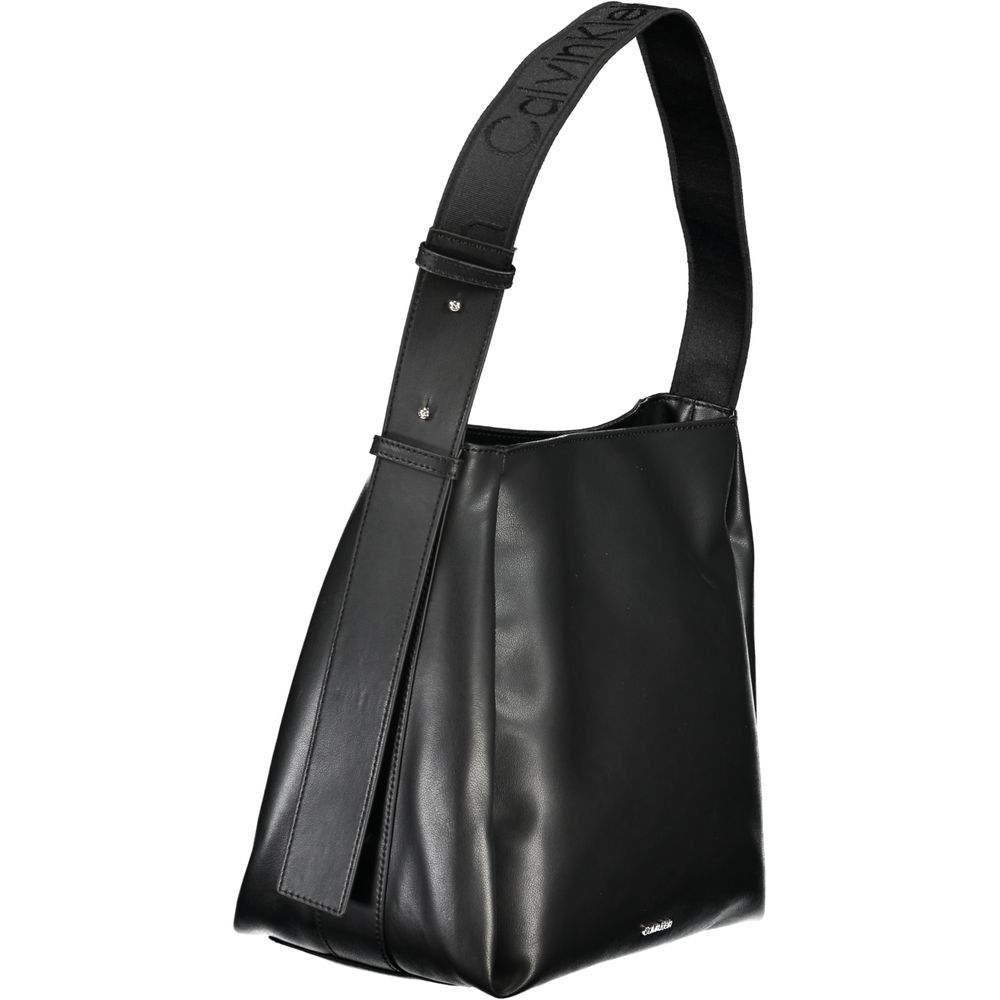 Black Polyester Handbag-Calvin Klein-LabelTerrace.com