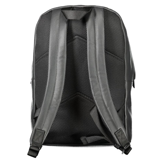 Black Polyester Men Backpack-Calvin Klein-LabelTerrace.com