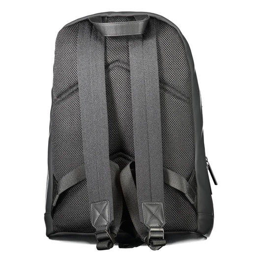 Black Polyester Men Backpack-Calvin Klein-LabelTerrace.com