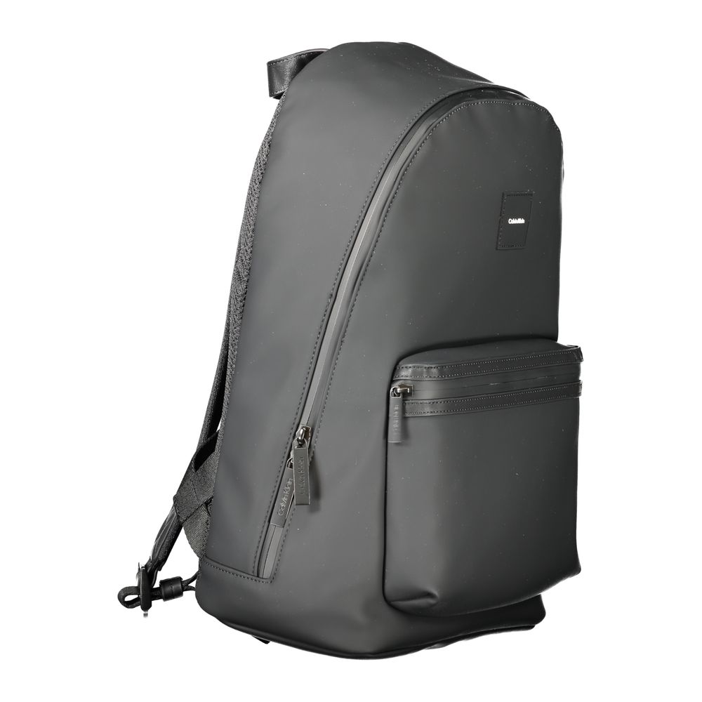 Black Polyester Men Backpack-Calvin Klein-LabelTerrace.com