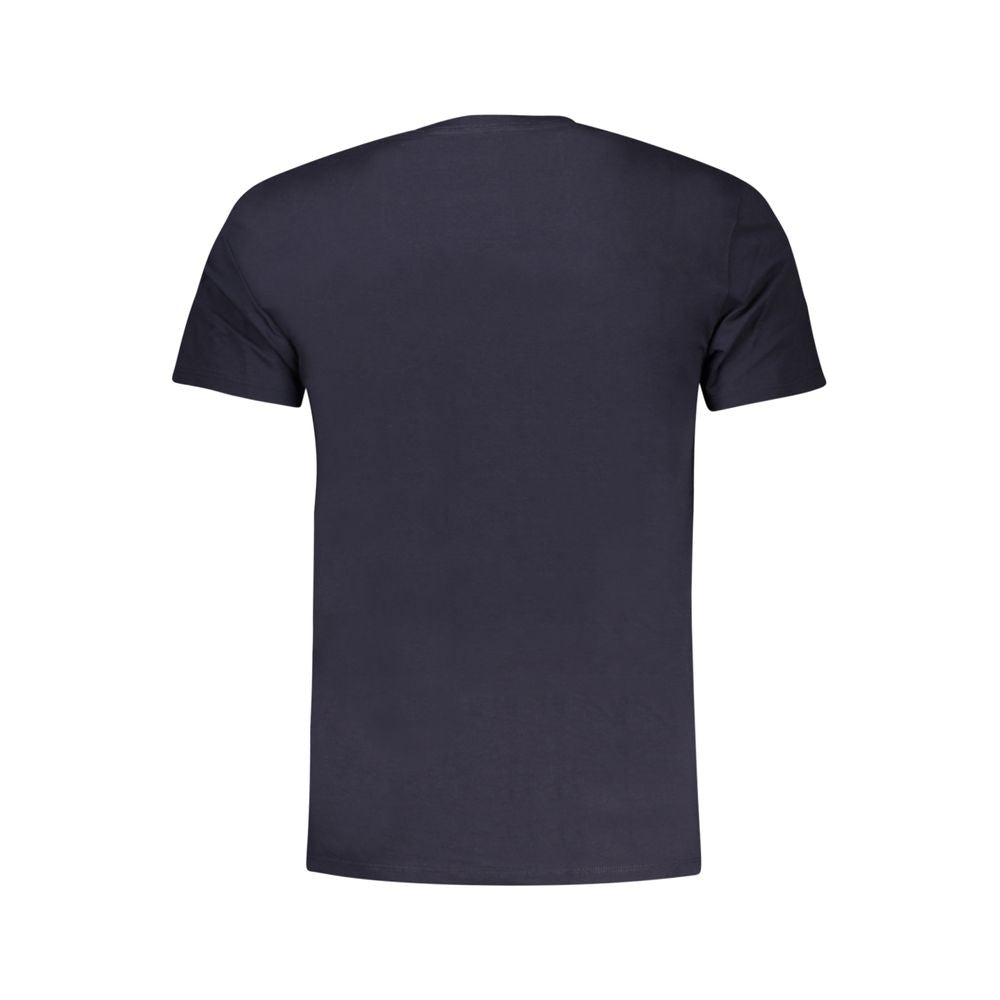 Blue Cotton T-Shirt-Guess Jeans-LabelTerrace.com