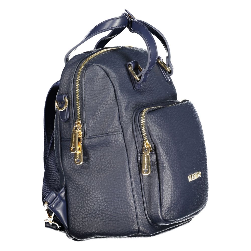 Blue Polyethylene Women Backpack-Mario Valentino-LabelTerrace.com