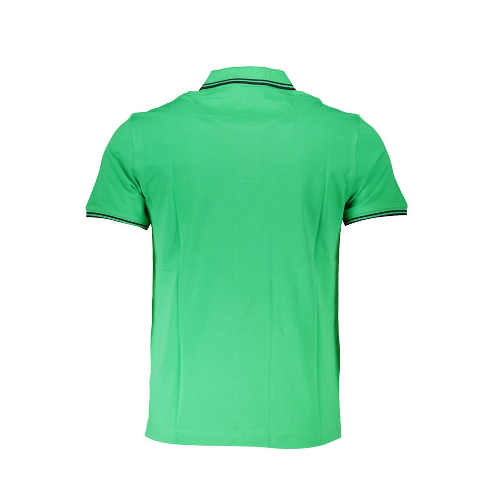 Chic Green Cotton Polo with Contrast Detailing-Harmont & Blaine-LabelTerrace.com