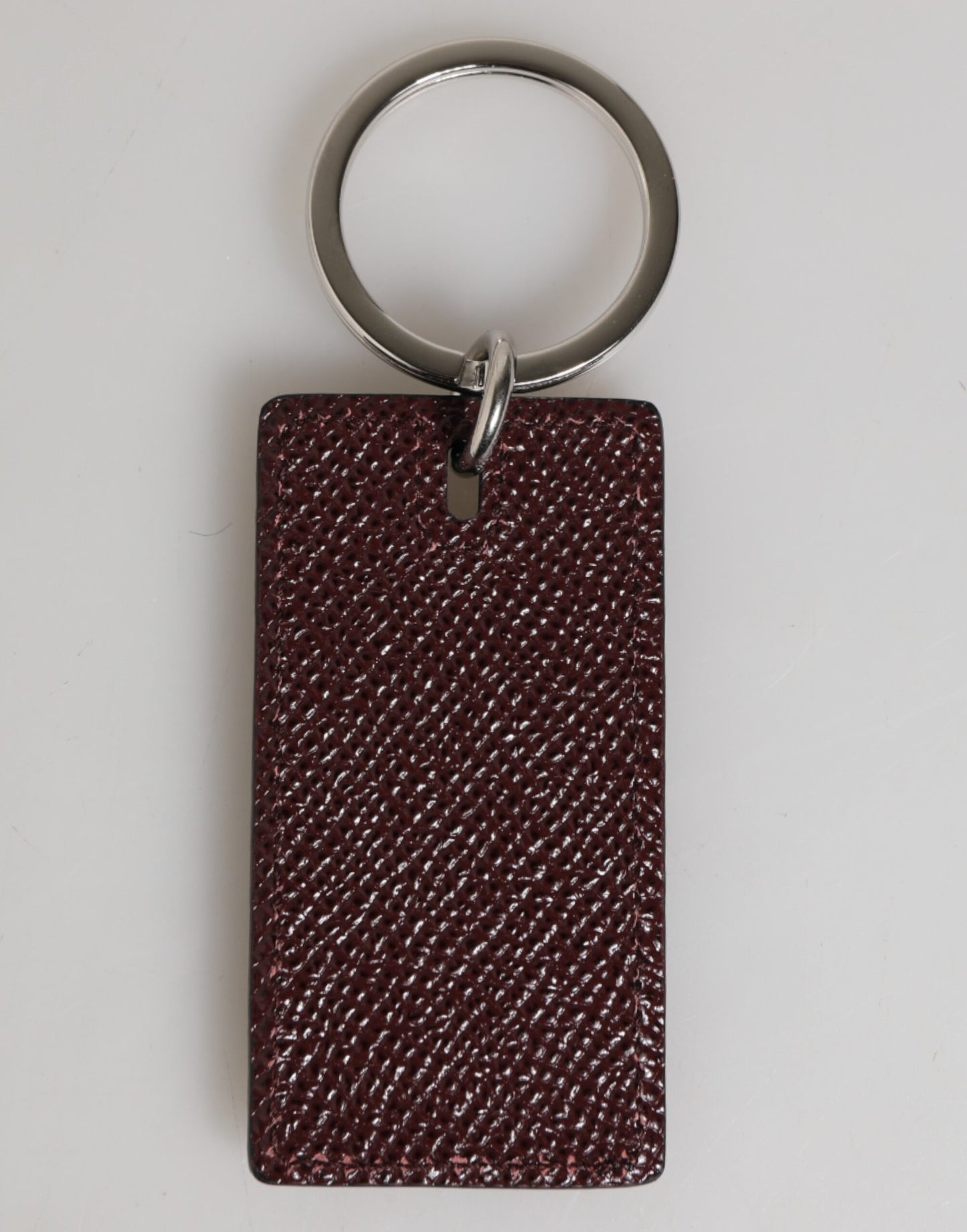 Dark Brown Leather Logo Metal Ring Men Keychain Keyring-Dolce & Gabbana-LabelTerrace.com
