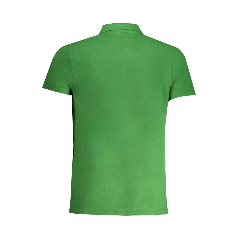 Green Cotton Polo Shirt-Cavalli Class-LabelTerrace.com