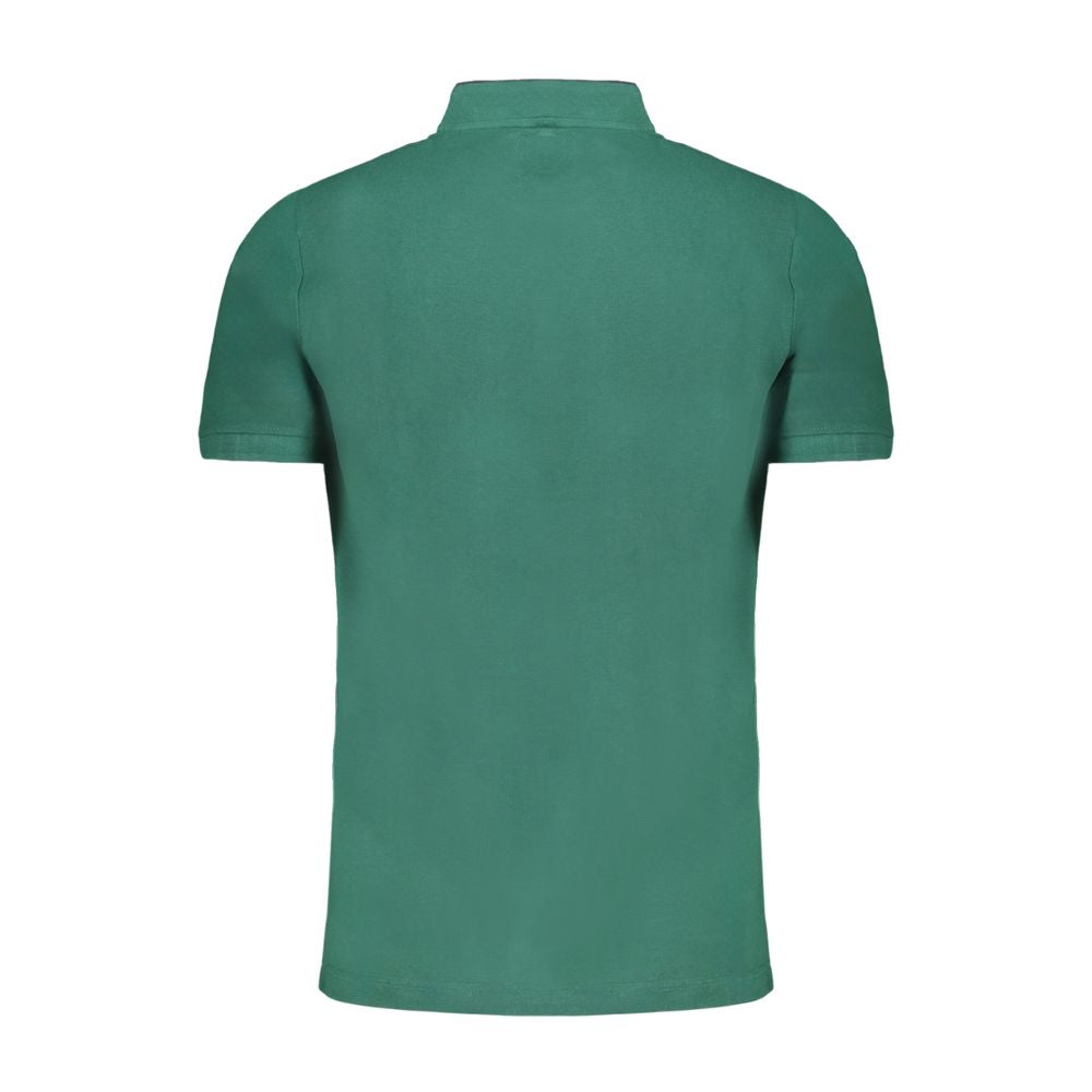 Green Cotton Polo Shirt-Gianmarco Venturi-LabelTerrace.com