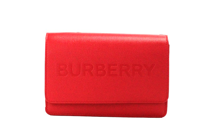 Hampshire Small Red Embossed Logo Smooth Leather Crossbody Bag-Burberry-LabelTerrace.com