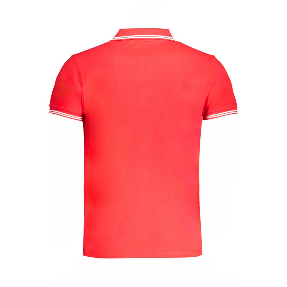 Red Cotton Polo Shirt-Cavalli Class-LabelTerrace.com