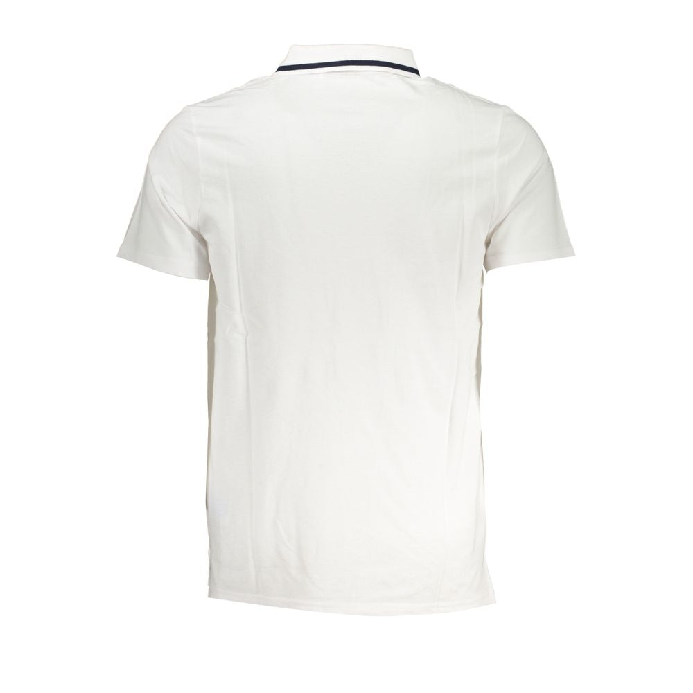 Sleek White Cotton Polo with Contrast Accents-Fila-LabelTerrace.com