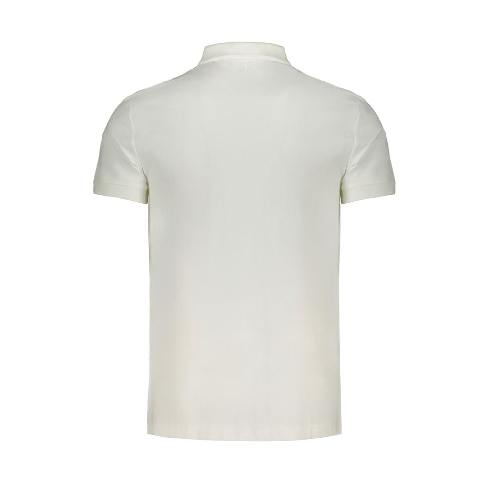 White Cotton Polo Shirt-Calvin Klein-LabelTerrace.com