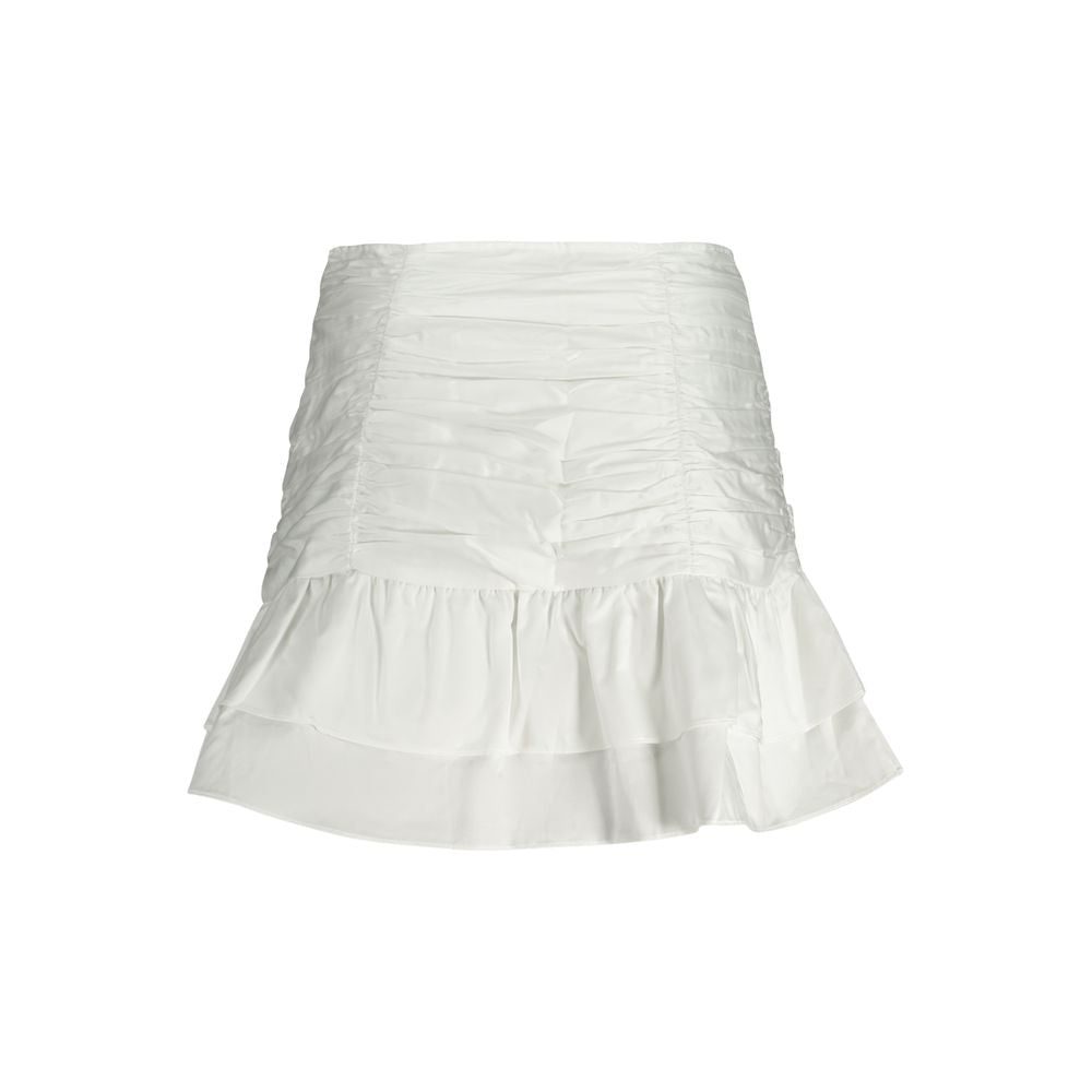 White Cotton Women Skirt-Guess Jeans-LabelTerrace.com
