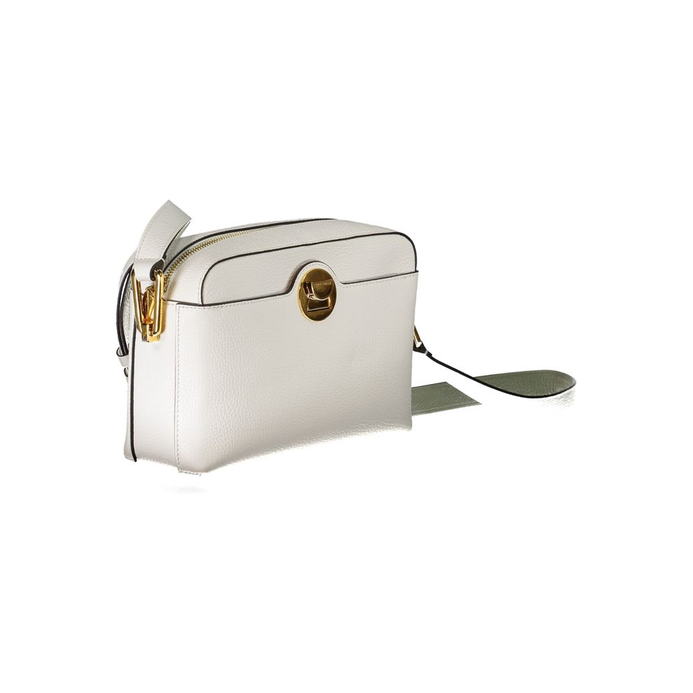 White Leather Handbag-Coccinelle-LabelTerrace.com