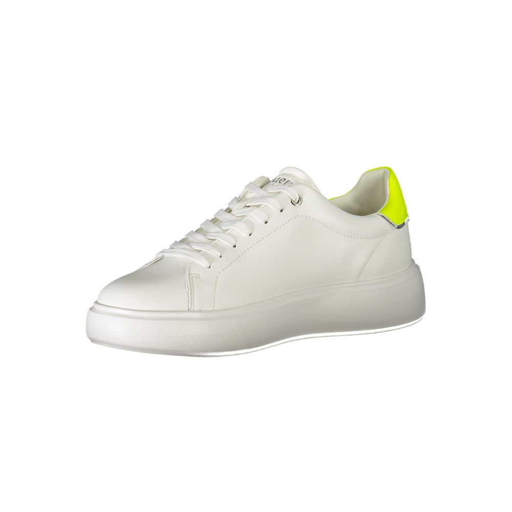 White Polyester Sneaker-Blauer-LabelTerrace.com