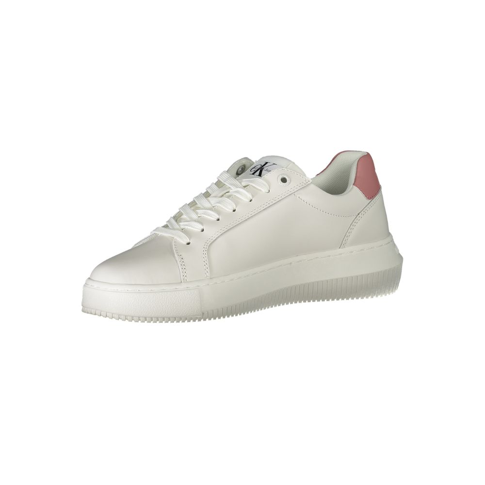 White Polyester Sneaker-Calvin Klein-LabelTerrace.com