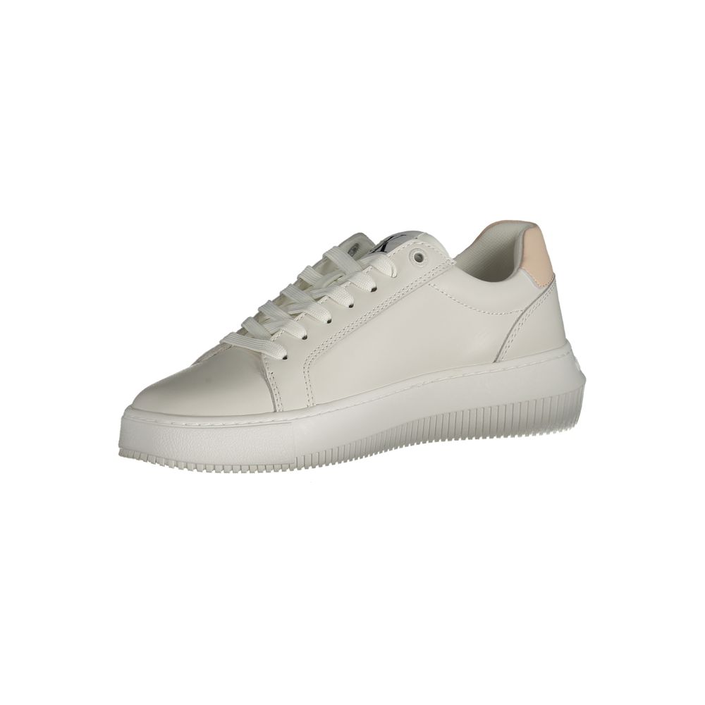 White Polyester Sneaker-Calvin Klein-LabelTerrace.com