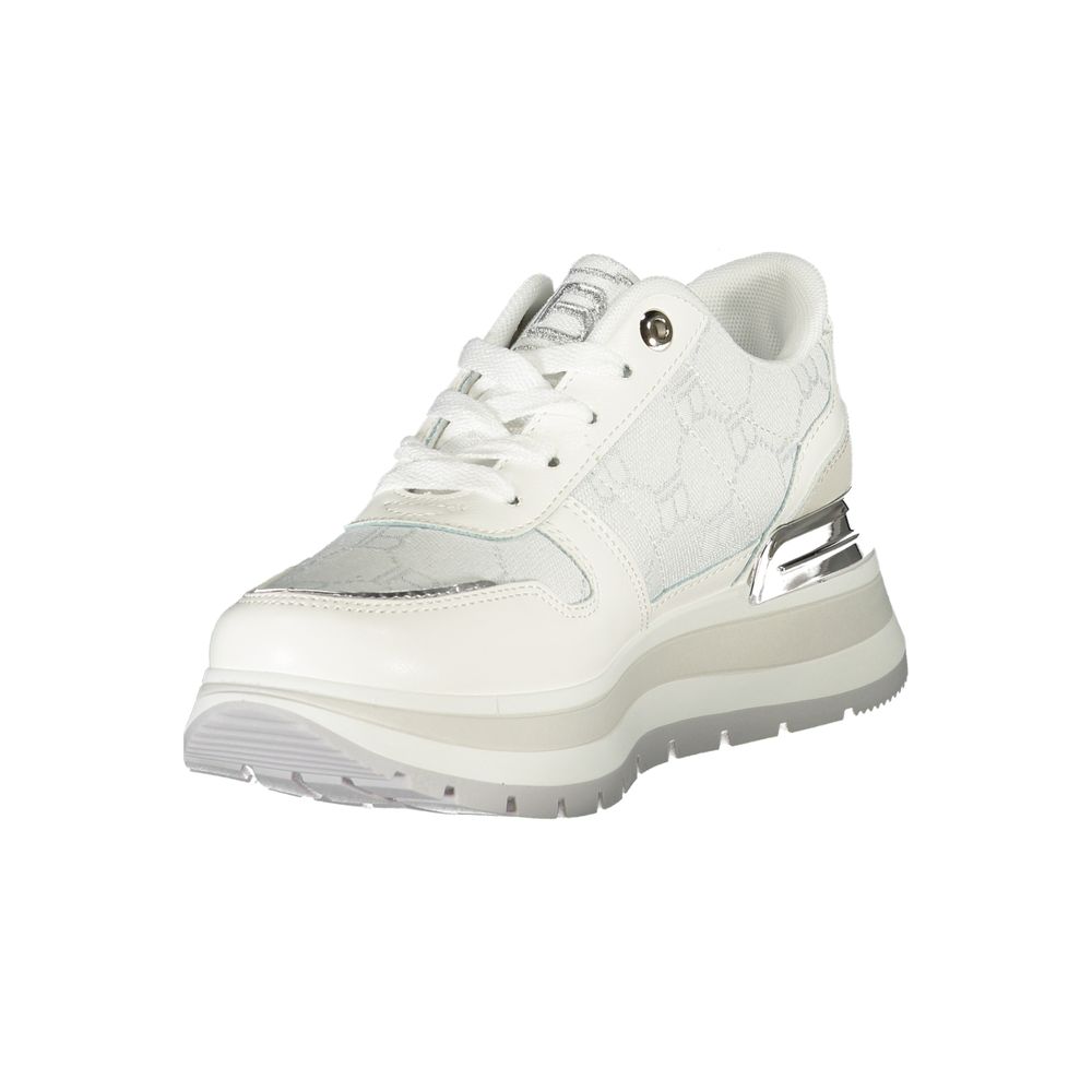 White Polyester Women Sneaker-Laura Biagiotti-LabelTerrace.com