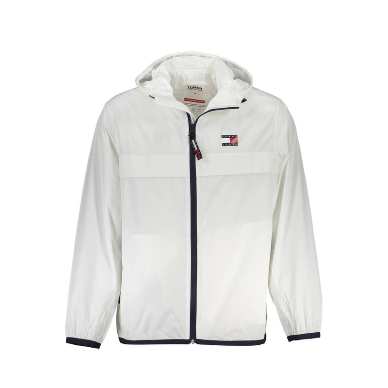 White Recycled Nylon Men Jacket-Tommy Hilfiger-LabelTerrace.com