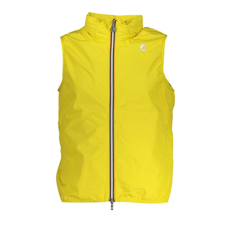 Yellow Polyester Men Jacket-K-WAY-LabelTerrace.com