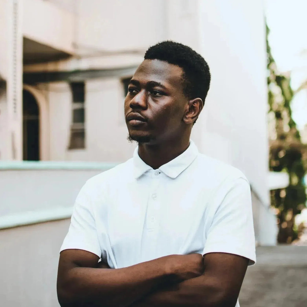 Classic designer polo shirt in crisp white — effortless sophistication from LabelTerrace Men’s Edit.