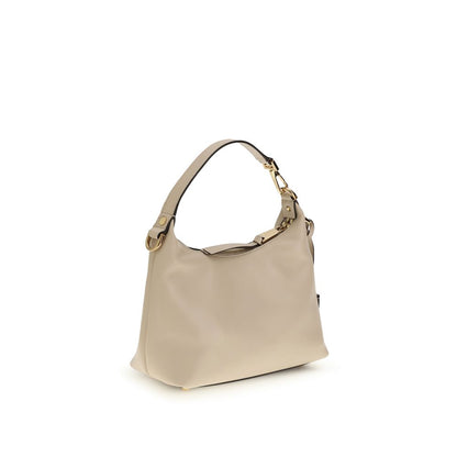 Beige Calf Leather Bos Taurus Handbag