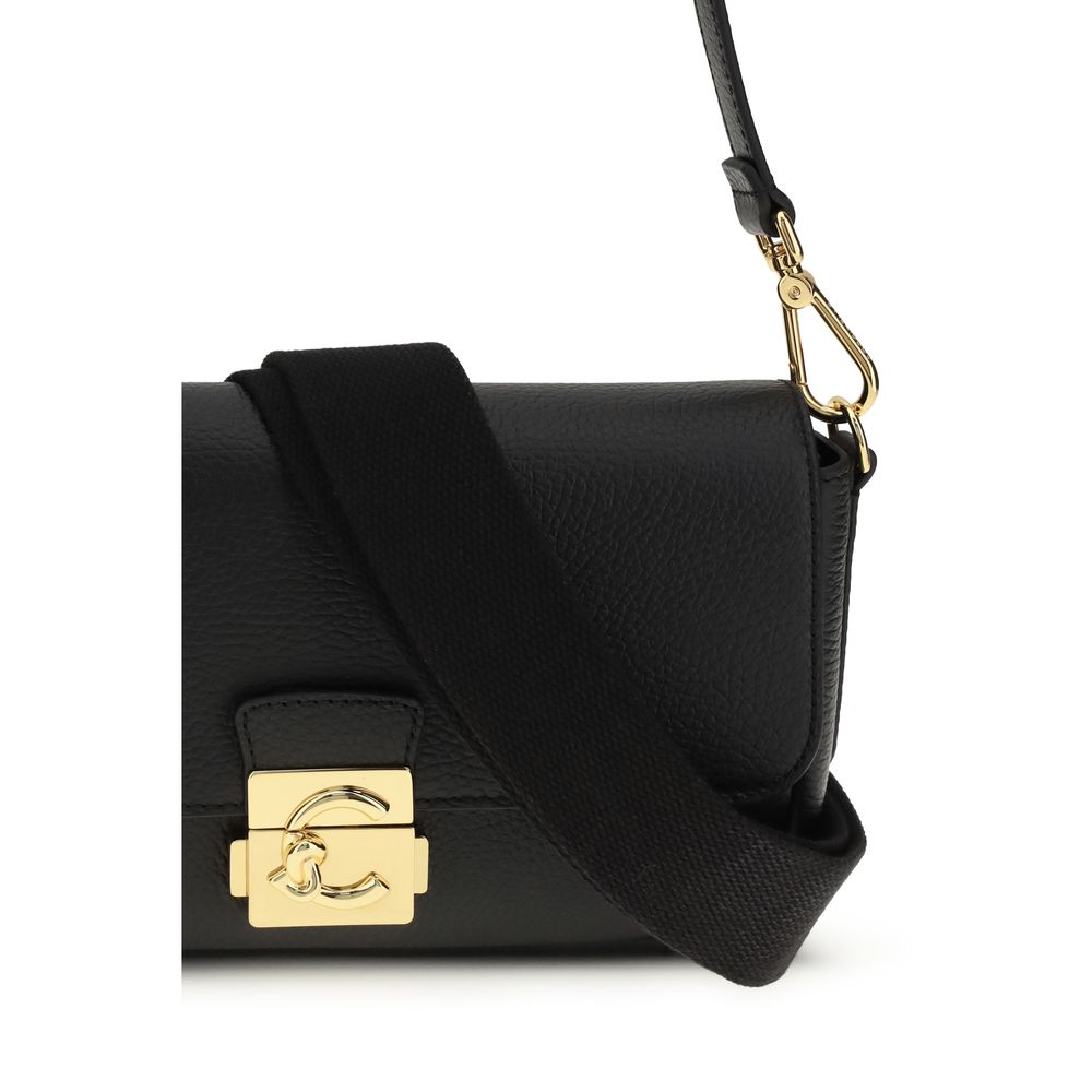 Black Calf Leather Bos Taurus Shoulder Bag
