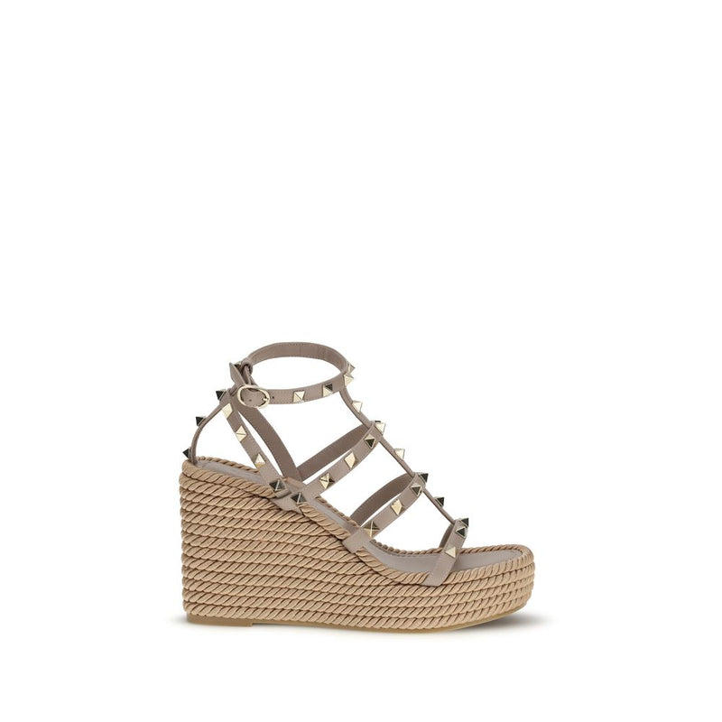 Beige Calf Leather Bos Taurus Espadrilles