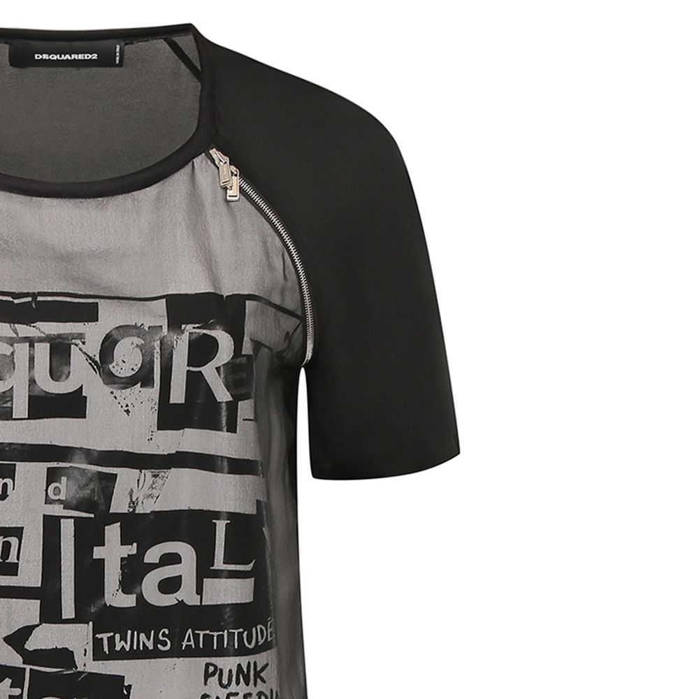 Black Silk Casual Dress