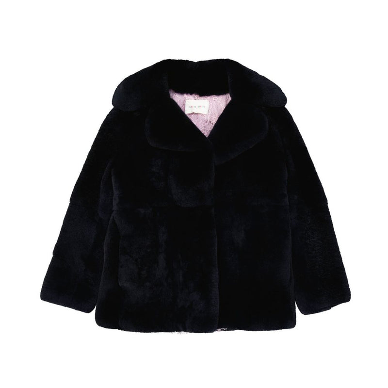 Blue Rabbit Fur Coat