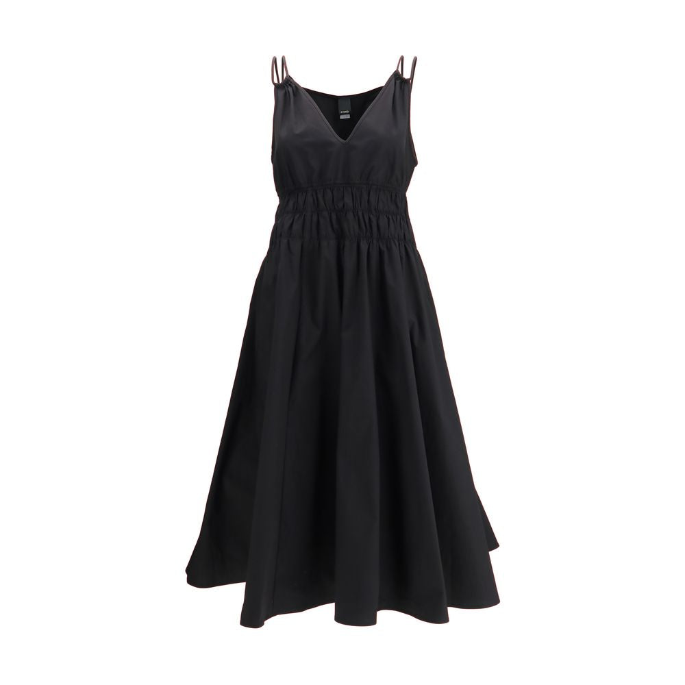 Black Cotton Casual Dress