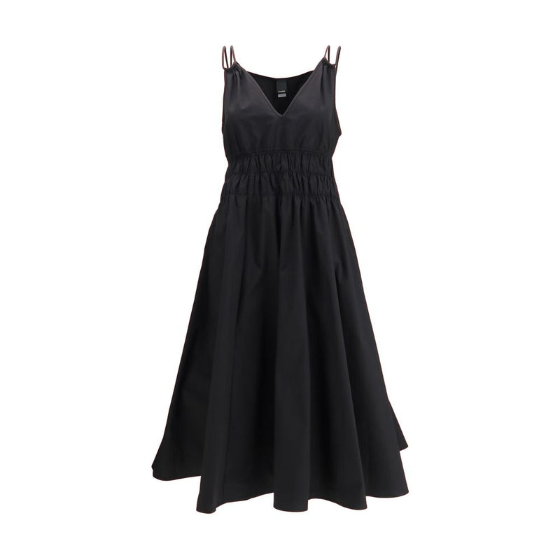 Black Cotton Casual Dress