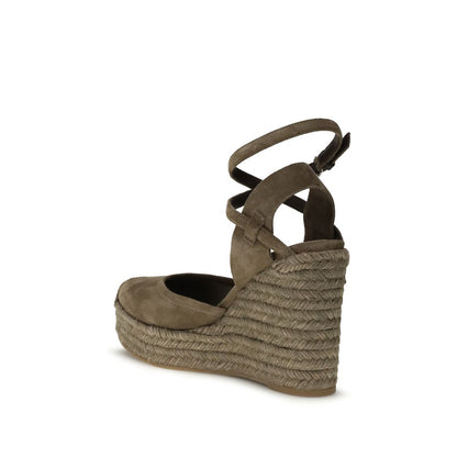 Beige Calf Leather Bos Taurus Espadrilles