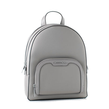 Gray Leather Backpack