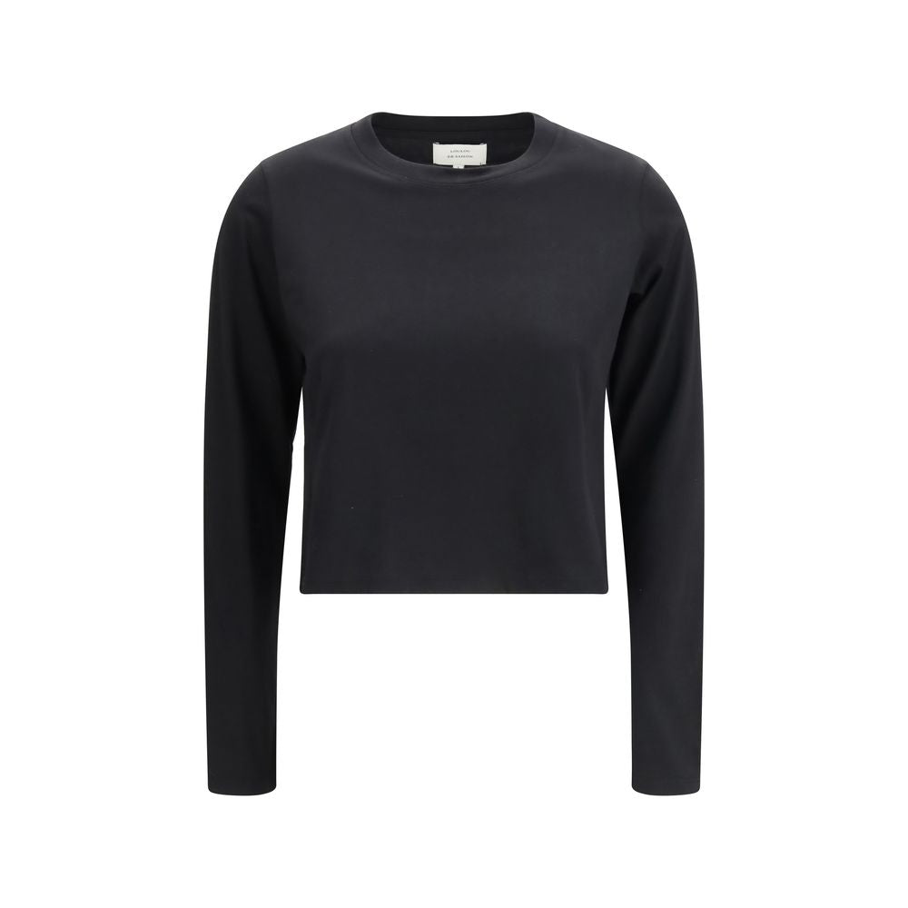 Black Cotton Long Sleeve T-Shirt