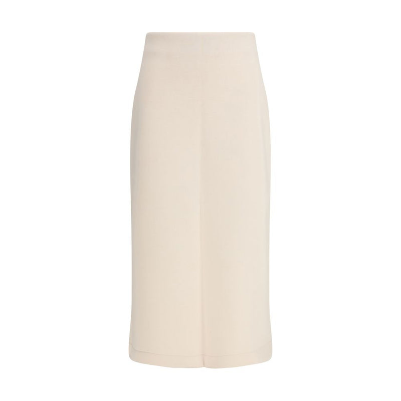 Beige Modal Midi Skirt