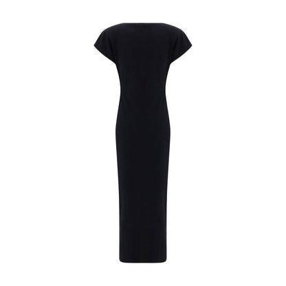 Black Cotton Casual Dress