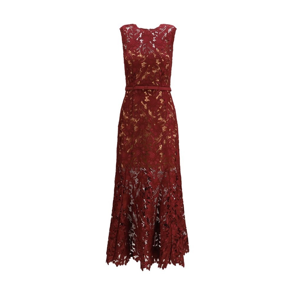 Bordeaux Polyester Cocktail Dress