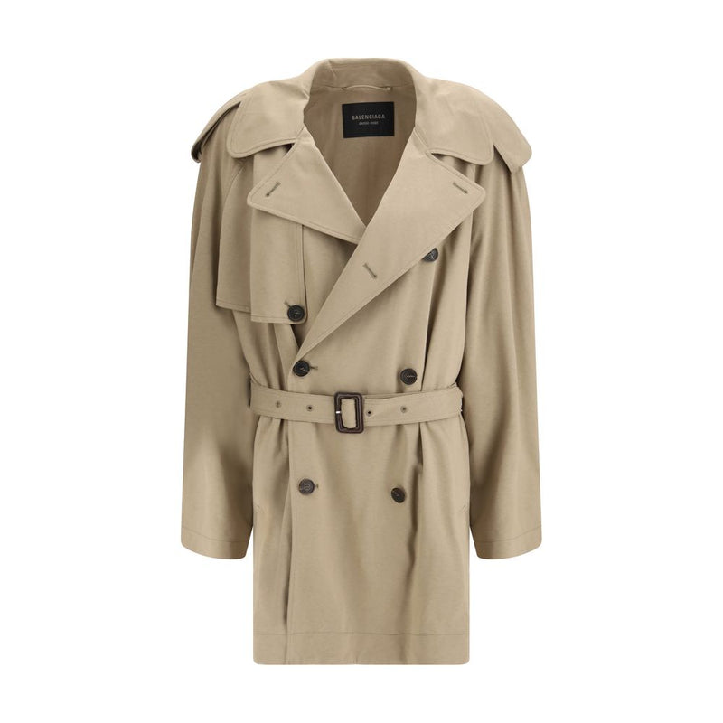 Beige Cotton Trench Coat