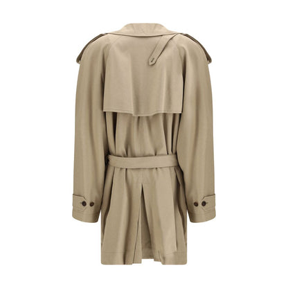 Beige Cotton Trench Coat