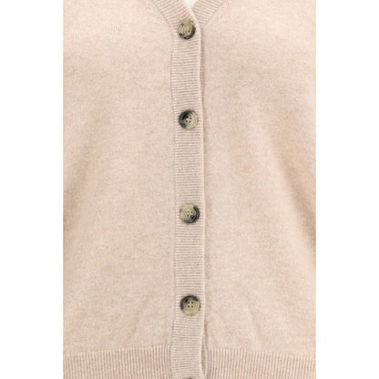 Beige Cashmere Cardigan