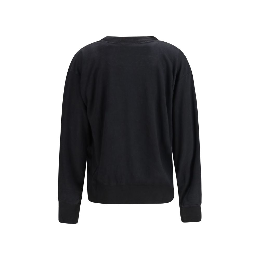 Black Linen Sweatshirt