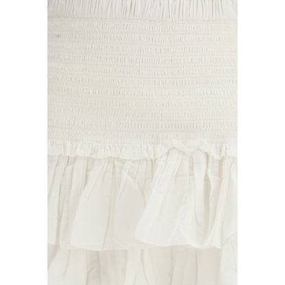White Cotton Mini Skirt
