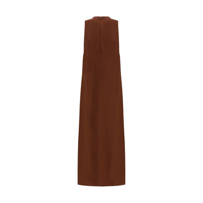 Brown Viscose Casual Dress