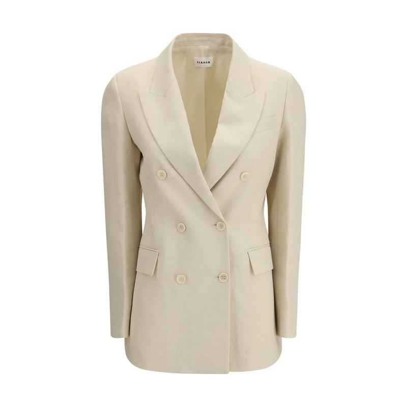 Beige Cotton Blazer