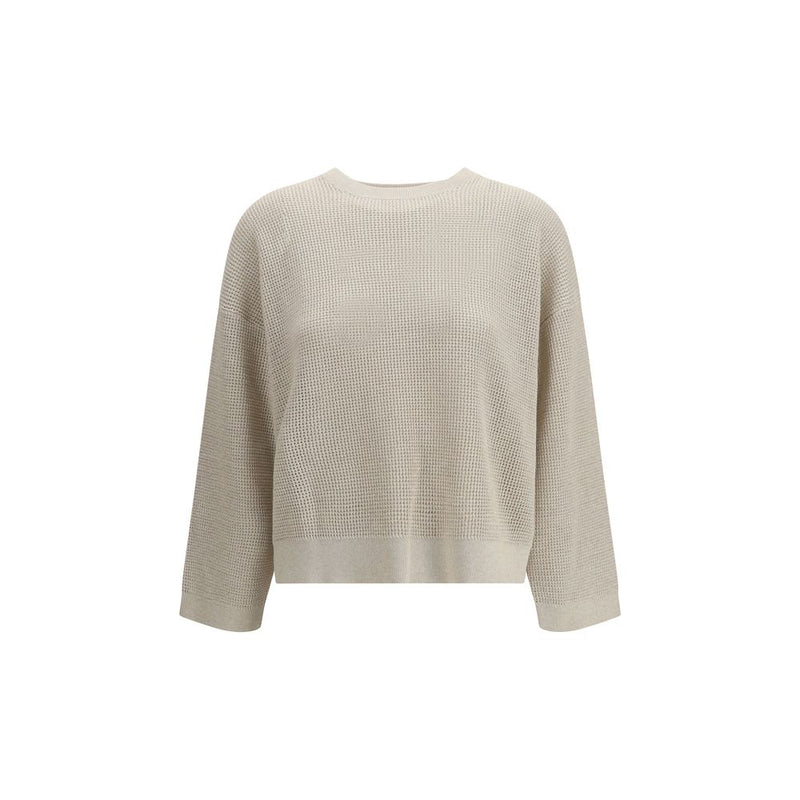 Beige Cotton Sweatshirt